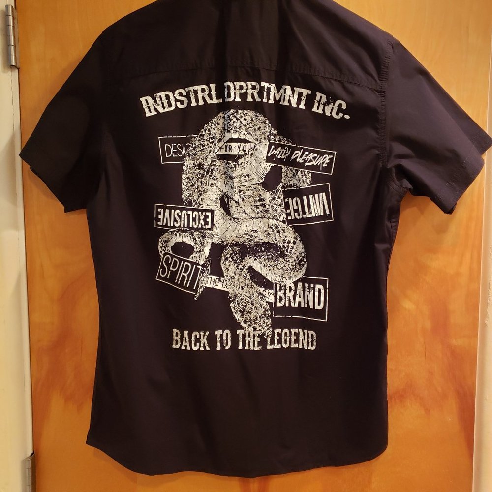 i Jeans by Buffalo Graphic Short Sleeve Collared
